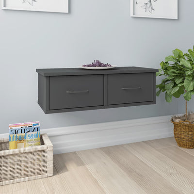 Wall-mounted Drawer Shelf Grey 60x26x18.5 cm Chipboard Payday Deals