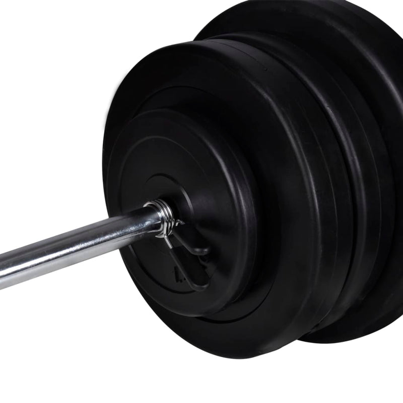 Wall-mounted Power Tower with Barbell and Dumbbell Set 60.5 kg Payday Deals