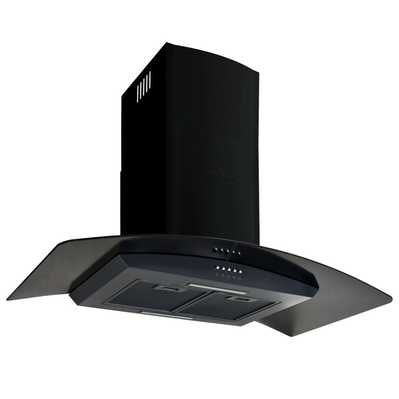 Wall Mounted Range Hood Stainless Steel 756 m³/h 90 cm Black Payday Deals