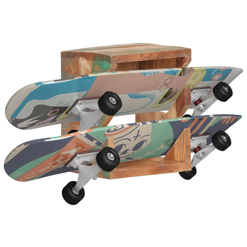 Wall Mounted Skateboard Holder 25x20x30 cm Solid Reclaimed Wood Payday Deals