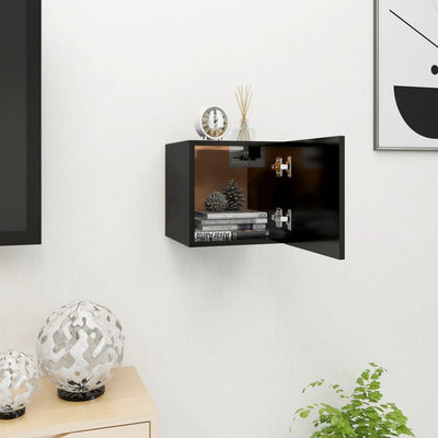 Wall Mounted TV Cabinet Black 30.5x30x30 cm