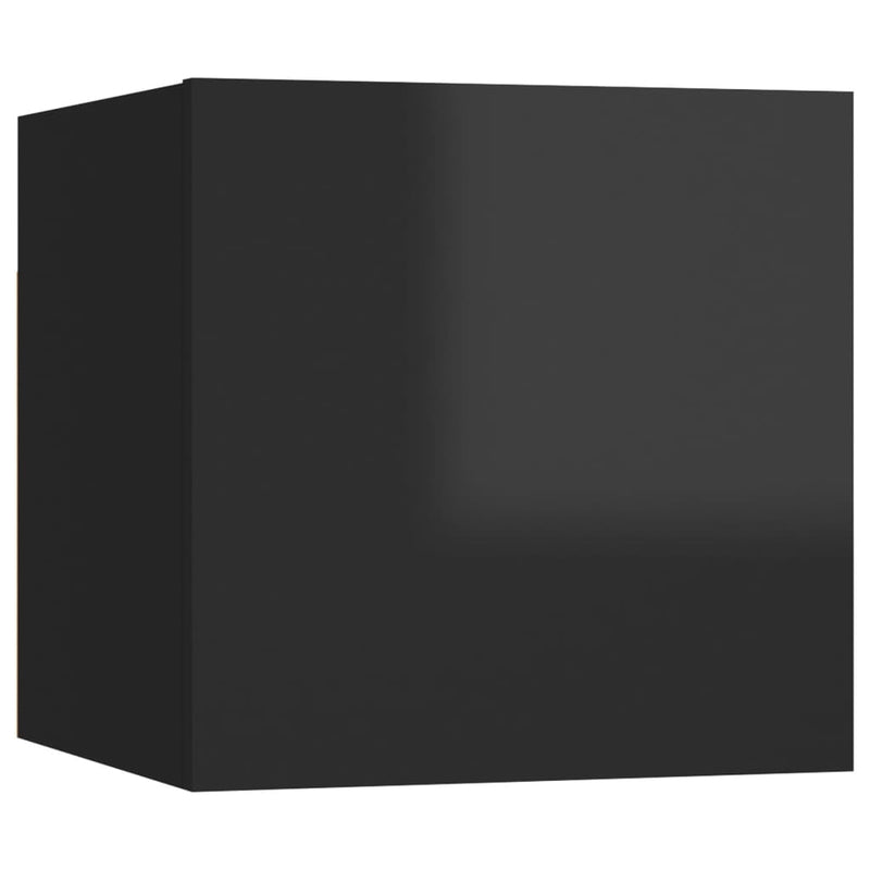 Wall Mounted TV Cabinet High Gloss Black 30.5x30x30 cm Payday Deals