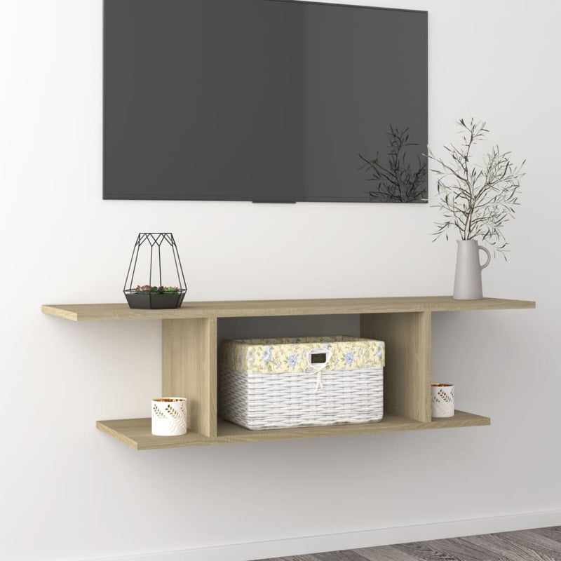 Wall Mounted TV Cabinet Sonoma Oak 103x30x26.5 cm Payday Deals