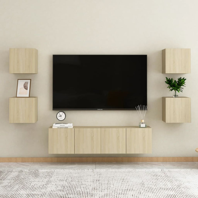 Wall Mounted TV Cabinet Sonoma Oak 30.5x30x30 cm Payday Deals