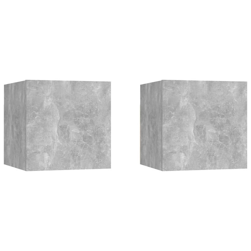 Wall Mounted TV Cabinets 2 pcs Concrete Grey 30.5x30x30 cm Payday Deals