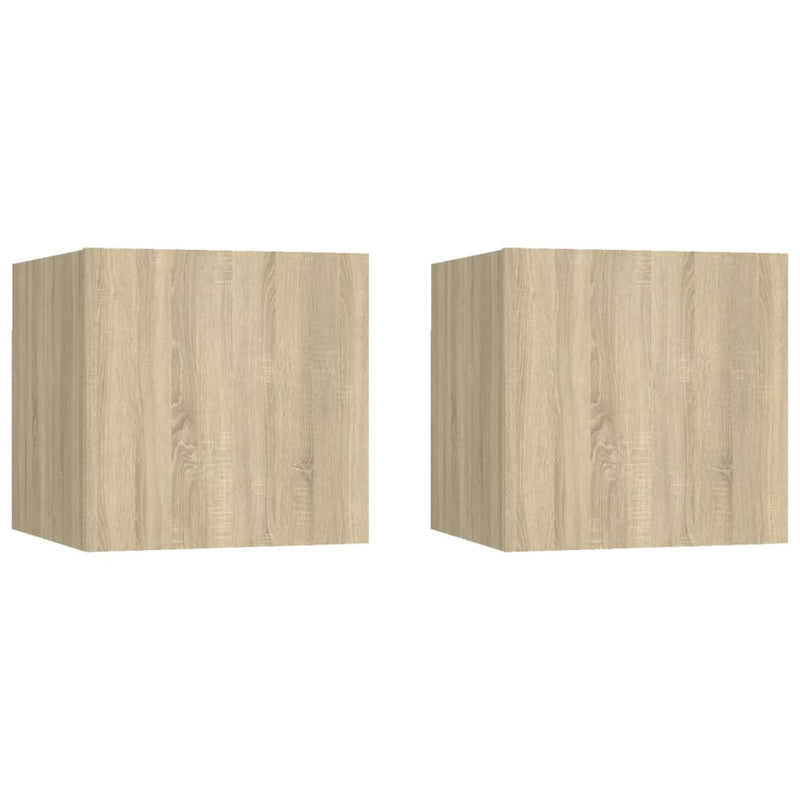 Wall Mounted TV Cabinets 2 pcs Sonoma Oak 30.5x30x30 cm Payday Deals