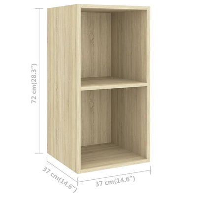 Wall-mounted TV Cabinets 2 pcs Sonoma Oak Engineered Wood Payday Deals