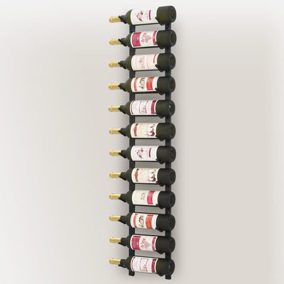 Wall Mounted Wine Rack for 12 Bottles Black Iron Payday Deals