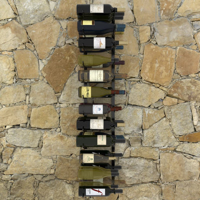Wall-mounted Wine Rack for 36 Bottles Black Iron Payday Deals