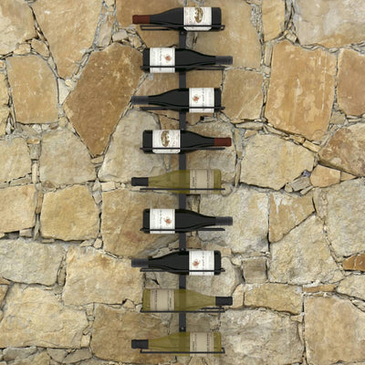 Wall-mounted Wine Rack for 9 Bottles Black Iron Payday Deals