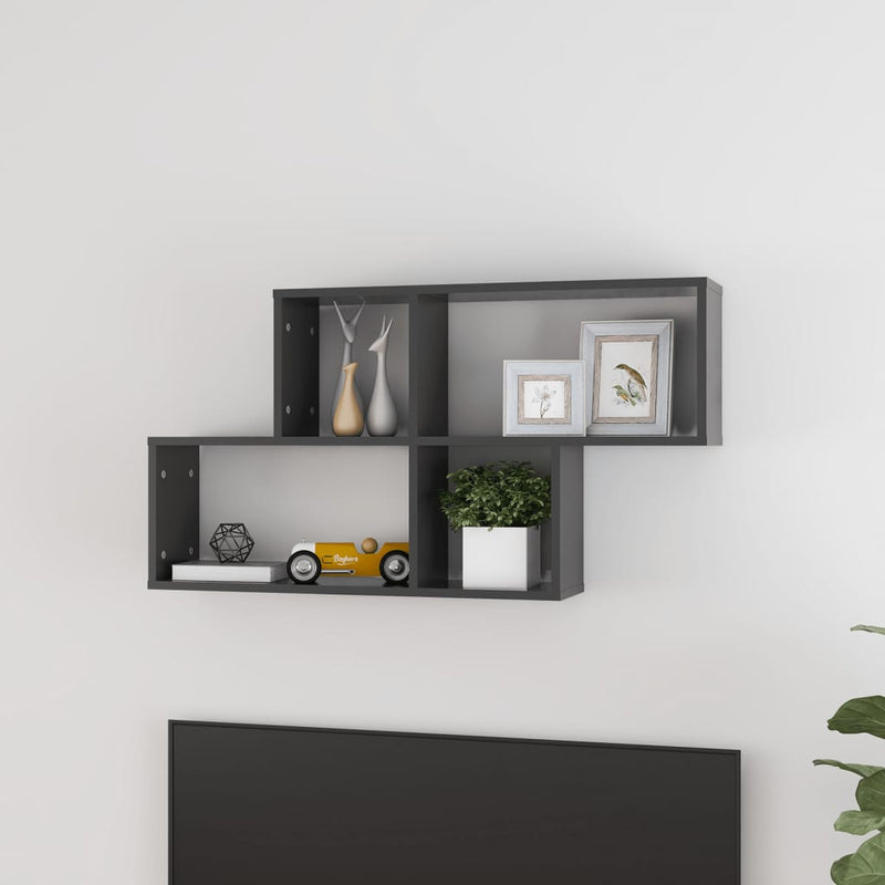 Wall Shelf Grey 100x18x53 cm Chipboard Payday Deals