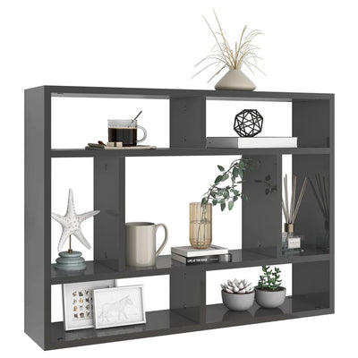 Wall Shelf High Gloss Grey 75x16x55 cm Chipboard Payday Deals