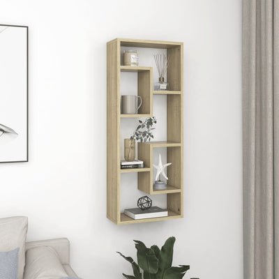 Wall Shelf Sonoma Oak 36x16x90 cm Chipboard