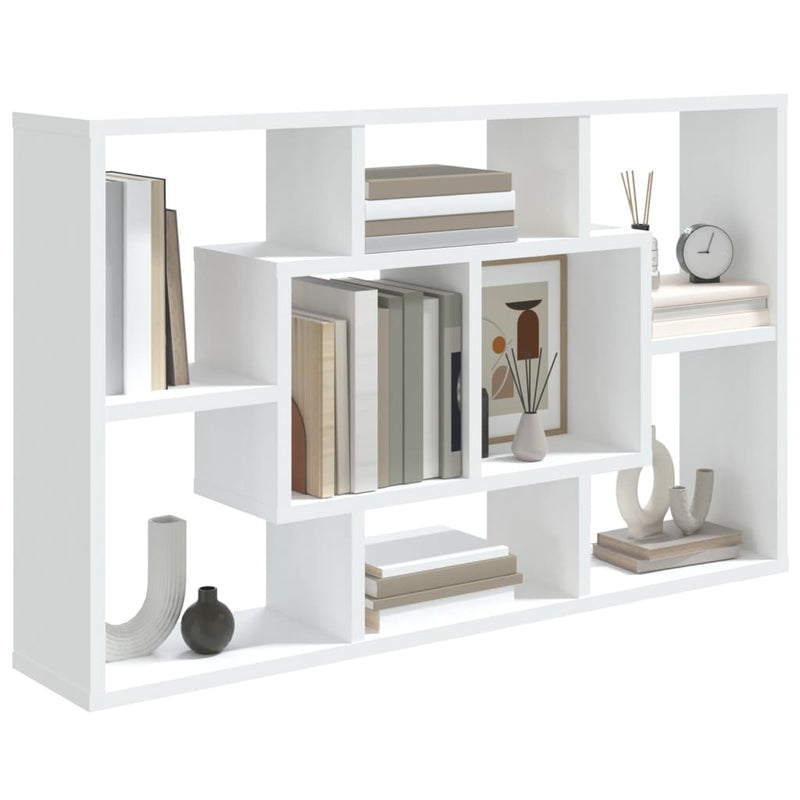 Wall Shelf White 85x16x52.5 cm Engineered Wood Payday Deals