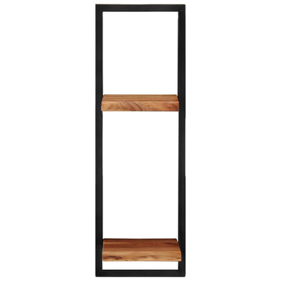 Wall Shelves 2 pcs 25x25x75 cm Solid Wood Acacia and Steel Payday Deals