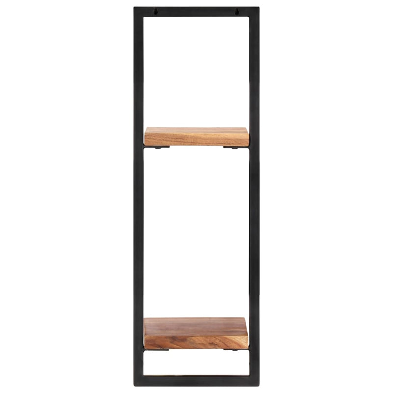 Wall Shelves 2 pcs 25x25x75 cm Solid Wood Acacia and Steel Payday Deals