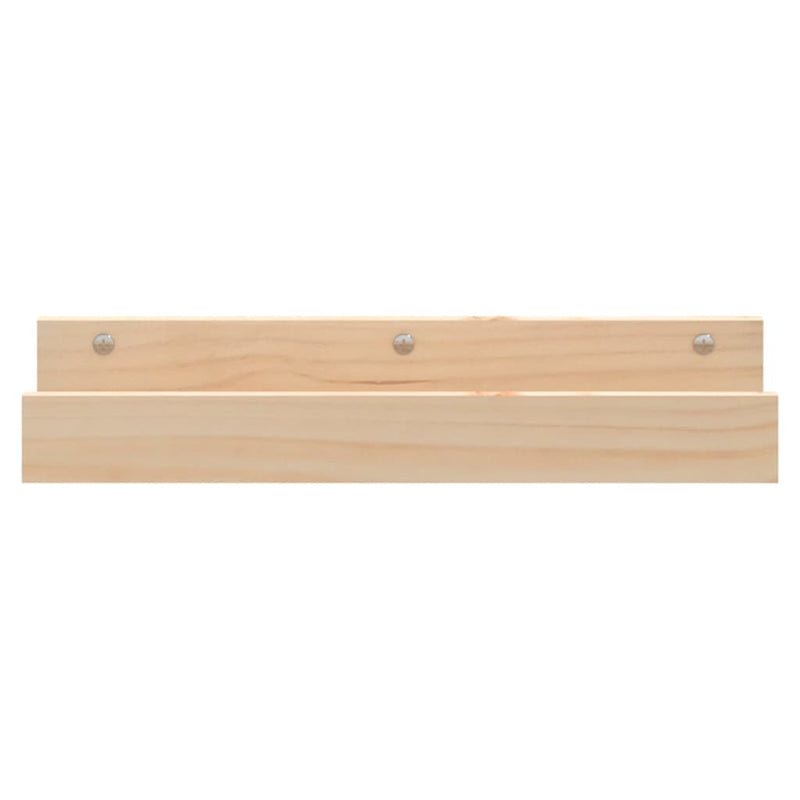 Wall Shelves 2 pcs 50x12x9 cm Solid Wood Pine Payday Deals