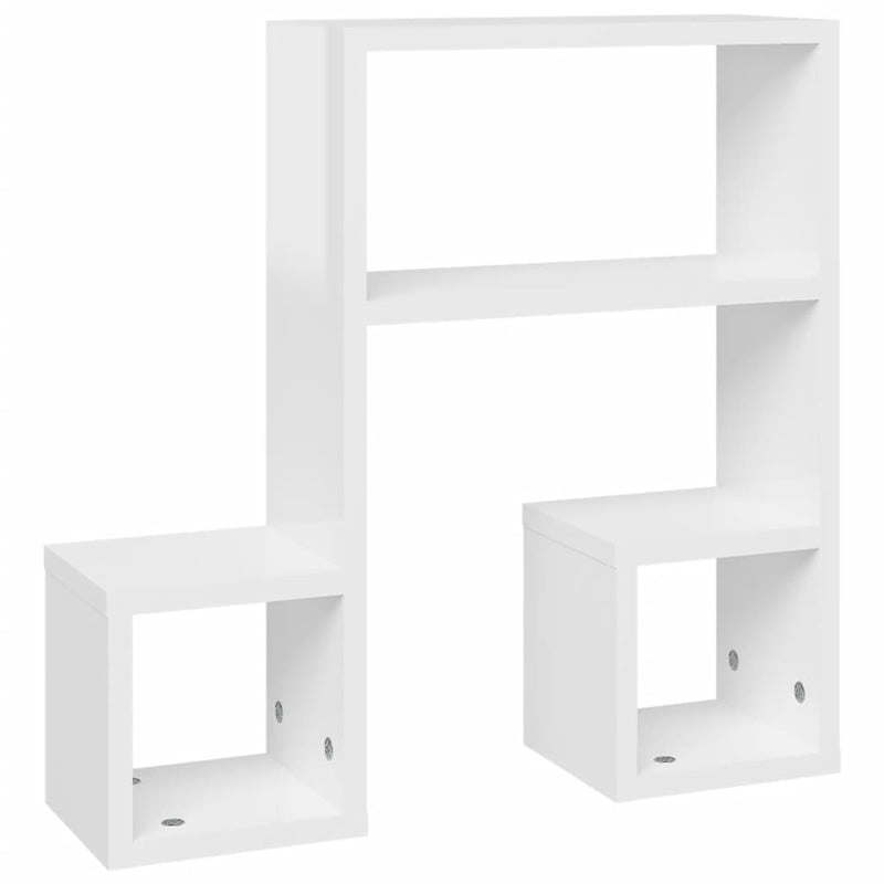 Wall Shelves 2 pcs High Gloss White 50x15x50 cm Chipboard Payday Deals