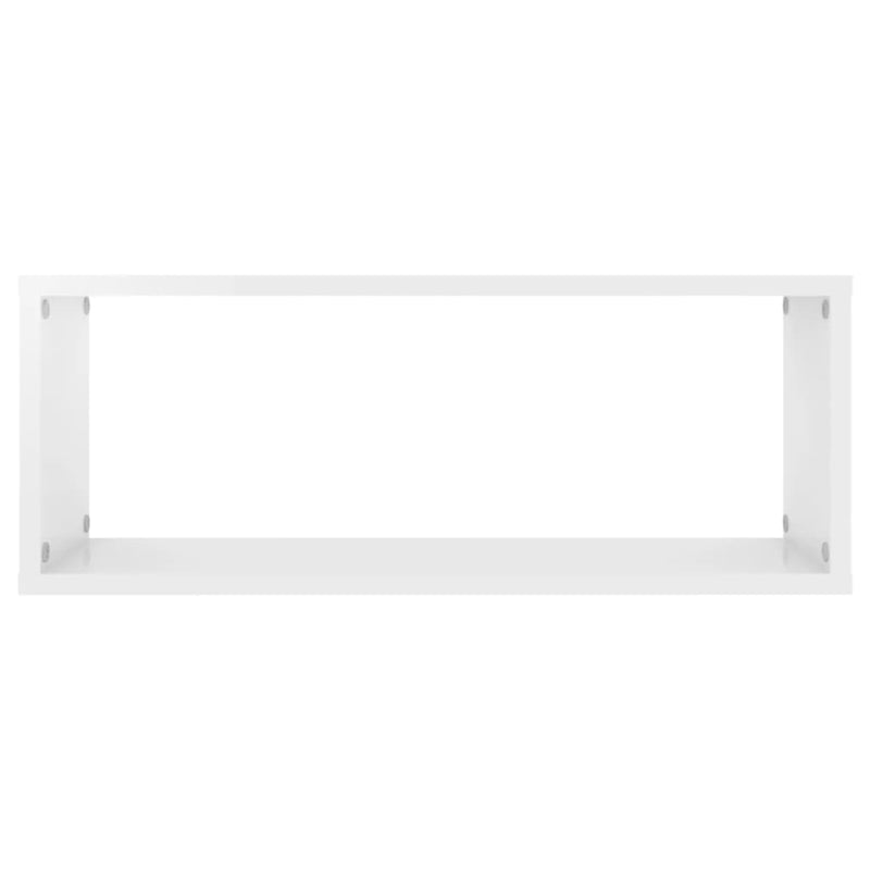 Wall Shelves 2 pcs High Gloss White 60x15x23 cm Chipboard Payday Deals