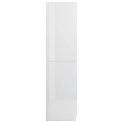 Wardrobe High Gloss White 80x52x180 cm Chipboard Payday Deals