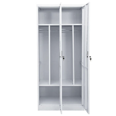 Wardrobe Light Grey 80x50x180 cm Steel Payday Deals