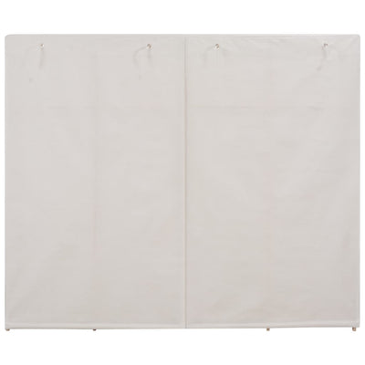 Wardrobe White 200x40x170 cm Fabric Payday Deals