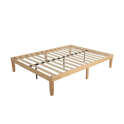 Warm Wooden Natural Bed Base Frame &#8211; Double Payday Deals