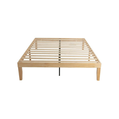 Warm Wooden Natural Bed Base Frame &#8211; Double Payday Deals