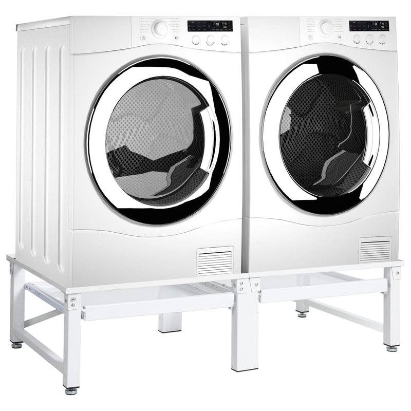 Washing and Drying Machine Pedestal with Pull-out Shelves White Payday Deals