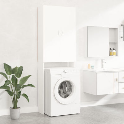 Washing Machine Cabinet White 64x25.5x190 cm Payday Deals