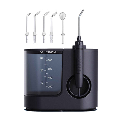 Water Jet Dental Flosser 1000ml Black - Electric Oral Pressure Irrigator Payday Deals