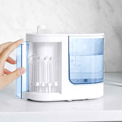 Water Jet Dental Flosser 1000ml White - Electric Oral Pressure Irrigator Payday Deals