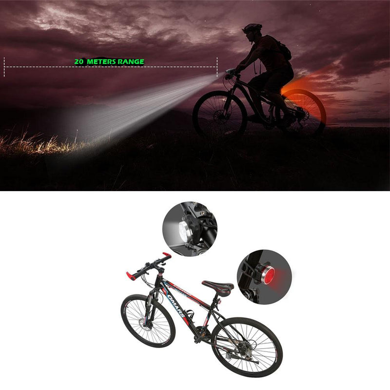 Waterproof Bicycle Bike Lights Front Rear Tail Light Lamp USB Rechargeable IPX4 Payday Deals