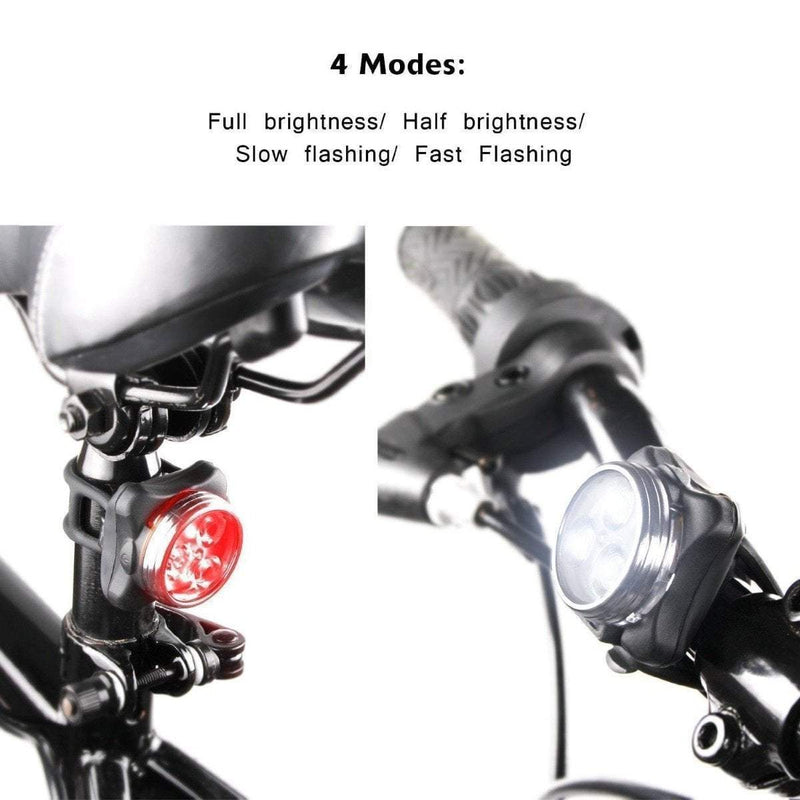 Waterproof Bicycle Bike Lights Front Rear Tail Light Lamp USB Rechargeable IPX4 Payday Deals