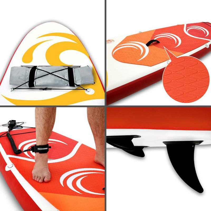 Weisshorn 10FT Stand Up Paddle Board Inflatable SUP Surfborads 15CM Thick