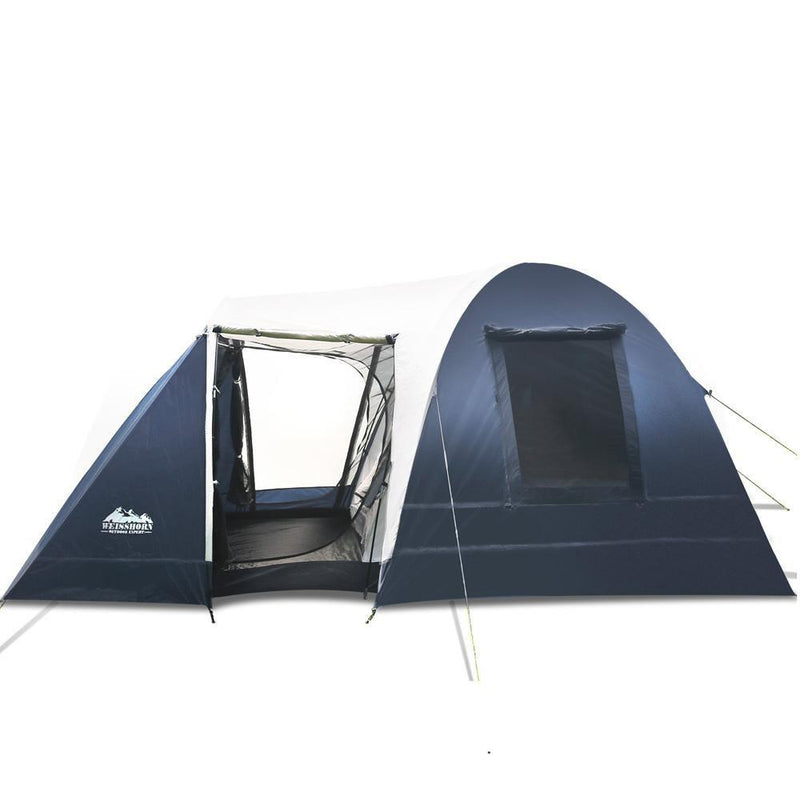 Weisshorn 8 Person Canvas Dome Camping Tent - Navy & Grey Payday Deals