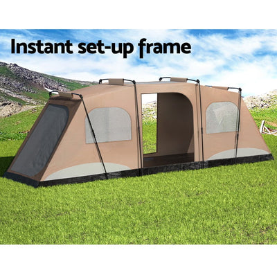 Weisshorn Camping Tent 10 Person Instant Up Tents Outdoor Family Hiking 3 Rooms Payday Deals