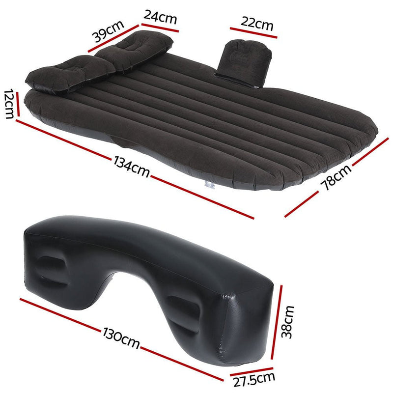 Weisshorn Car Mattress 134x78 Inflatable SUV Back Seat Camping Bed Black Payday Deals