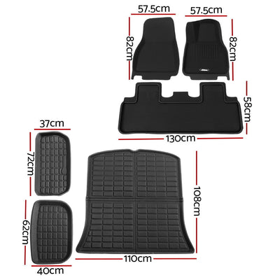 Weisshorn Car Rubber Floor Trunk Toolbox Cargo Mats for Tesla Model Y 2021-2023 Payday Deals