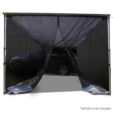Weisshorn Car Shade Awning & mesh Screen 2.5 x 3m - Grey