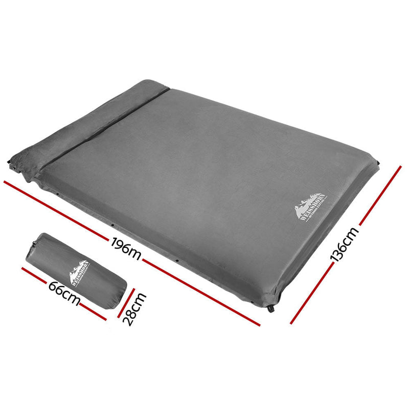 Weisshorn Double Size Self Inflating Mattress - Grey Payday Deals