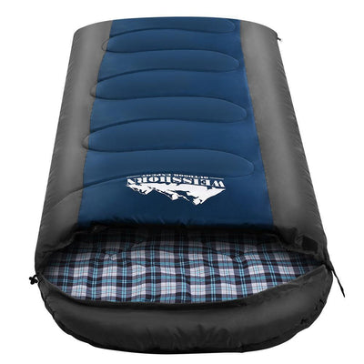 Weisshorn Sleeping Bag Bags Single Camping Hiking -20°C to 10°C Tent Winter Thermal Navy Payday Deals