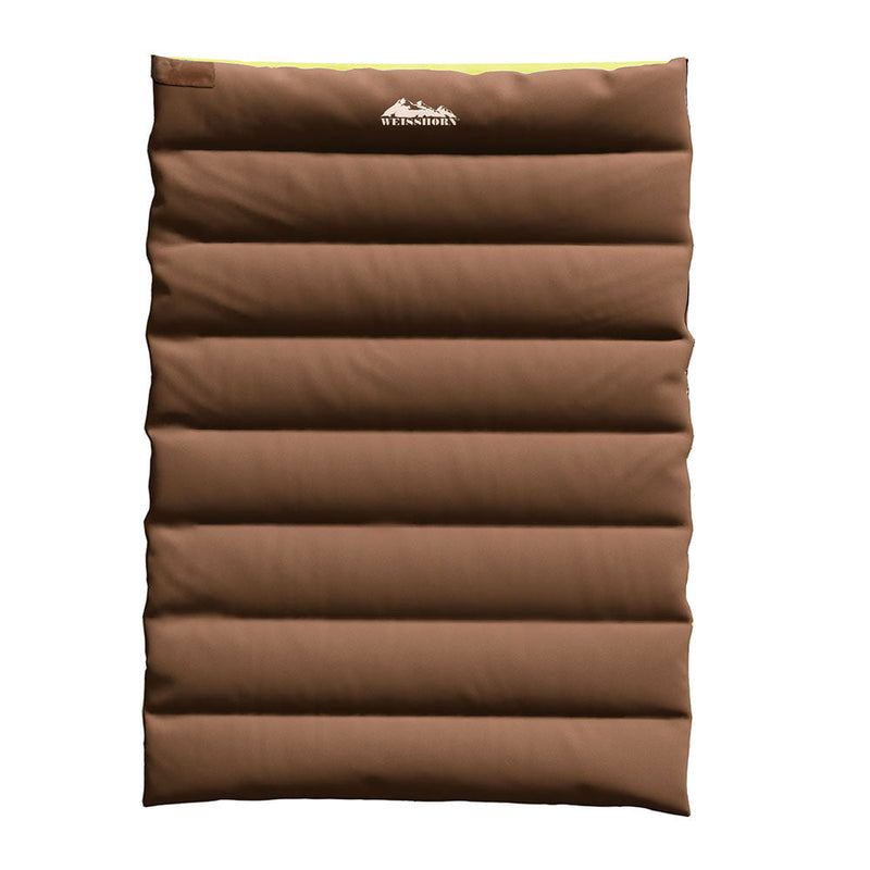 Weisshorn Sleeping Bag Double Bags Thermal Camping Hiking Tent Brown -5°C Payday Deals