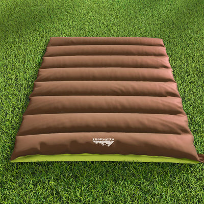 Weisshorn Sleeping Bag Double Bags Thermal Camping Hiking Tent Brown -5°C Payday Deals