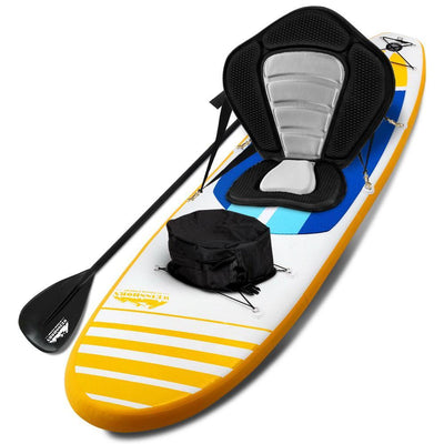 Weisshorn Stand Up Paddle Boards 11" Inflatable SUP Surfboard Paddleboard Kayak Seat Yellow