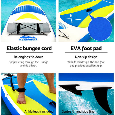 Weisshorn Stand Up Paddle Boards 11ft Inflatable SUP Surfboard Paddleboard Kayak Payday Deals