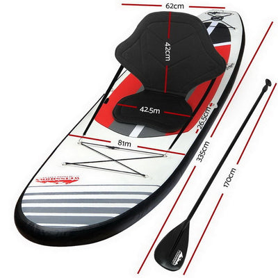 Weisshorn Stand Up Paddle Boards SUP 11ft Inflatable Surfboard Paddleboard Kayak Payday Deals