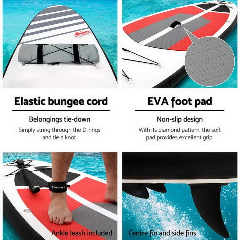 Weisshorn Stand Up Paddle Boards SUP 11ft Inflatable Surfboard Paddleboard Kayak Payday Deals