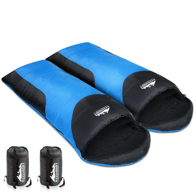 Weisshorn Twin Set Thermal Sleeping Bags - Blue & Black