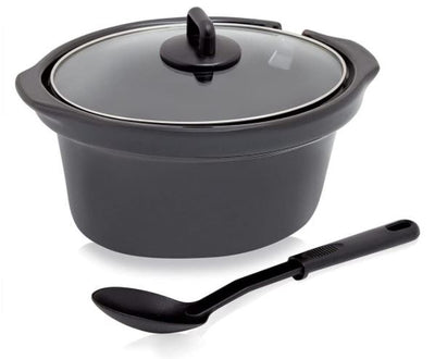 Westinghouse  3-Pot 2.5L Slow Cooker Stainless Steel Pot Cookware w/Lid/Spoon - Black Payday Deals